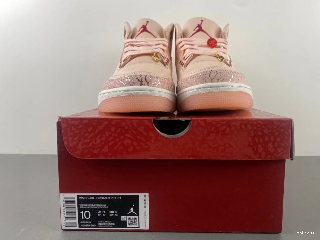 Rep TBK Jordan Air 3 HJ0178-600 Day (W) Valentines 0817